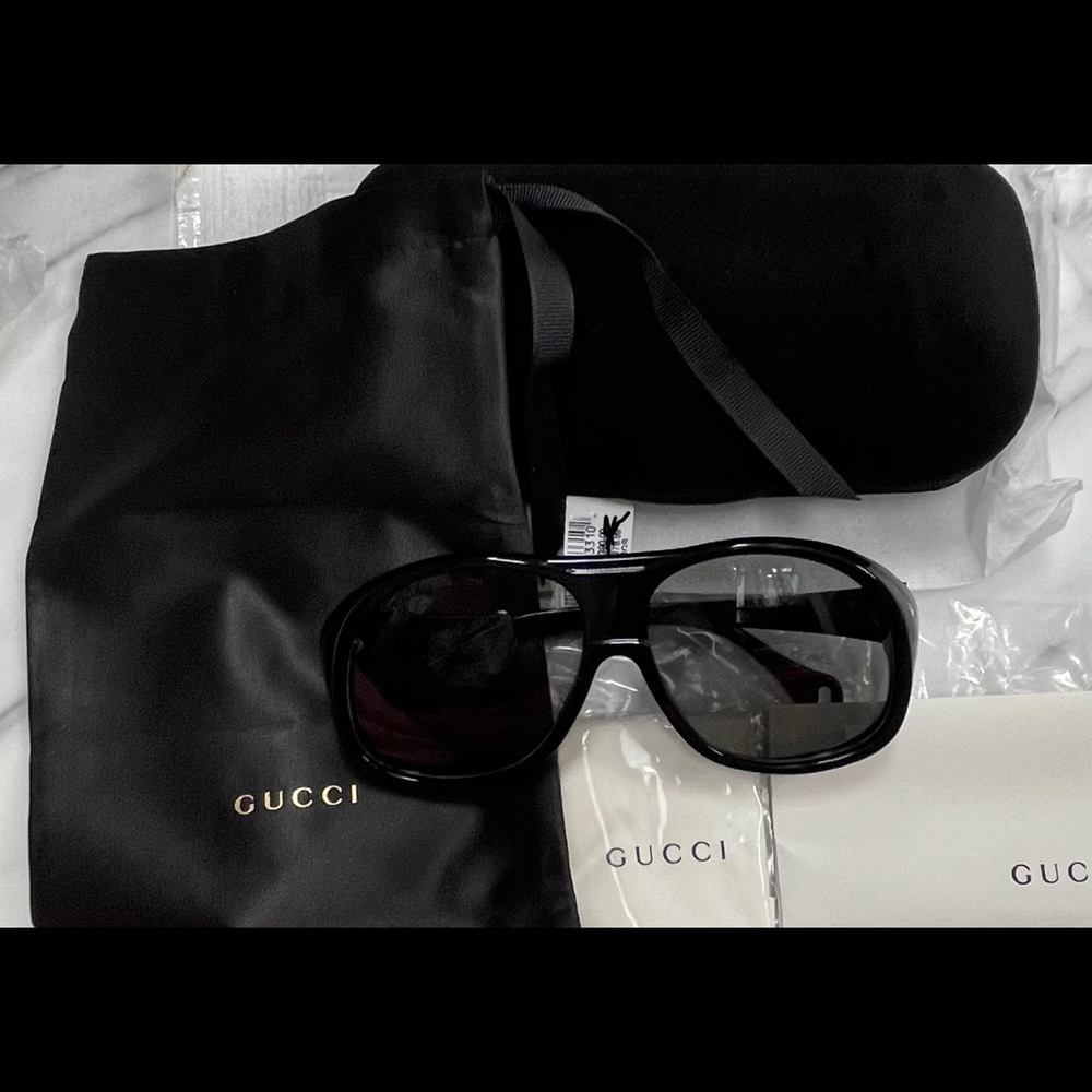 UNISEX GUCCI OVERSIZED PILOT AVIATOR SUNGLASSES - Picture 2 of 16